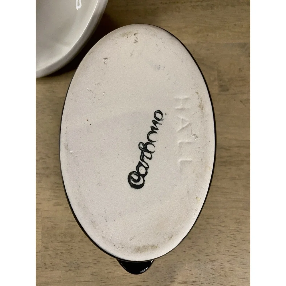 Hall Carbone Small Oval Duck Covered Casserole Baking Roasting Serving Dish 6
